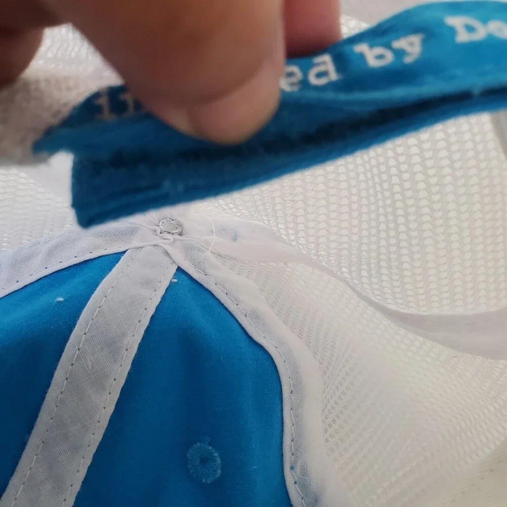 Dog Is Good Baseball Cap "Never Hike Alone" one size fits most Blue White Cotton - Picture 7 of 12